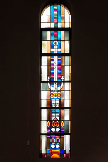Heinrich Campendonk: Buntglasfenster Maria Grün (Foto: KUNST@SH/Jan Petersen, 2019)