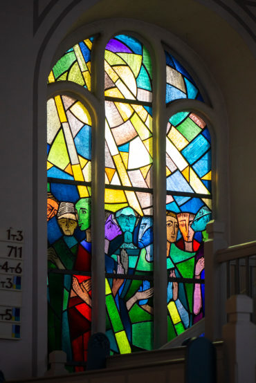 Carl Fey: Fenster der Nikolaikirche (Foto: KUNST@SH/Jan Petersen, 2019)