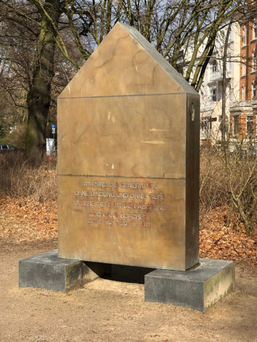 Timm Ulrichs: Denkmal für Wolfgang Borchert (Foto: KUNST@SH/Jan Petersen, 2020)