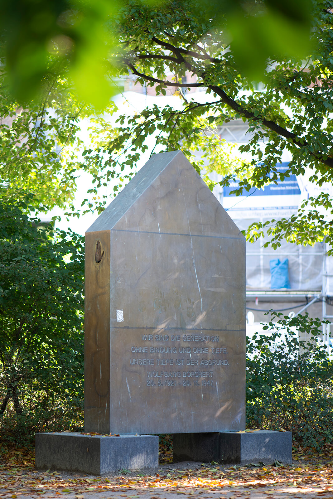 Timm Ulrichs: Denkmal für Wolfgang Borchert (Foto: KUNST@SH/Jan Petersen, 2020)