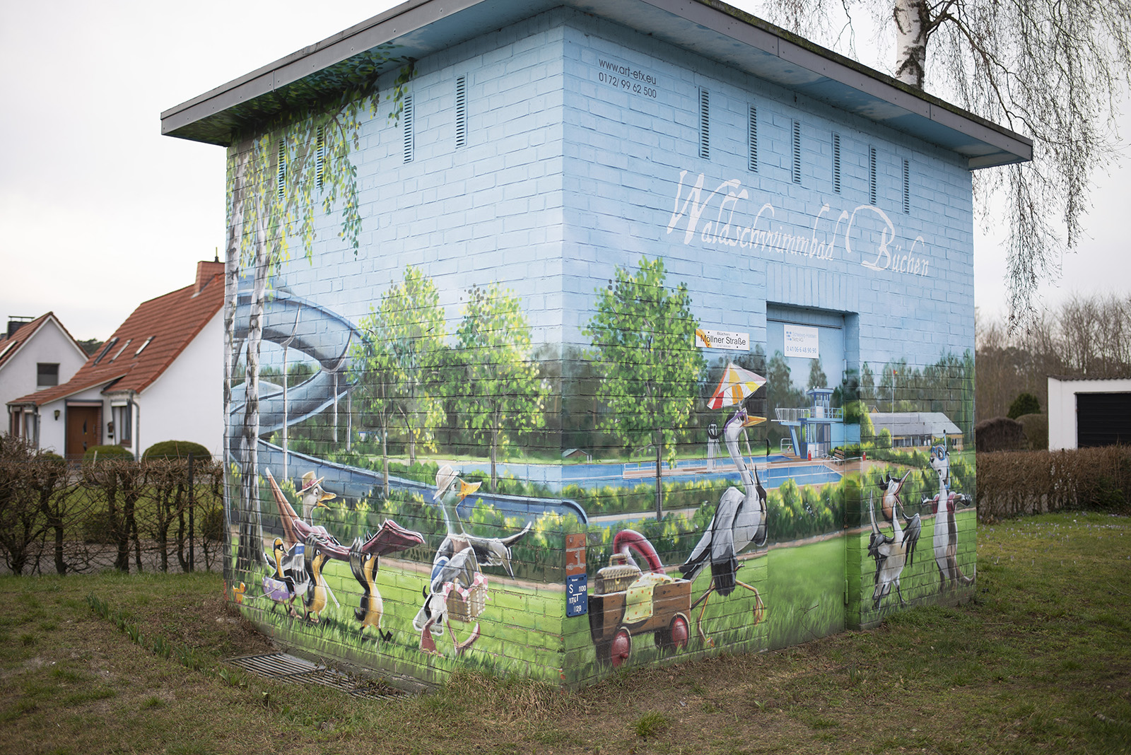 art-EFX: Waldschwimmbad Büchen (Foto: Kunst@SH/Jan Petersen, 2022)