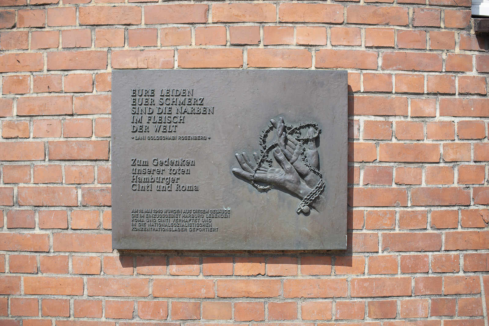 Gedenktafel für Hamburger Sinti und Roma (Foto: KUNST@SH/Jan Petersen, 2023)