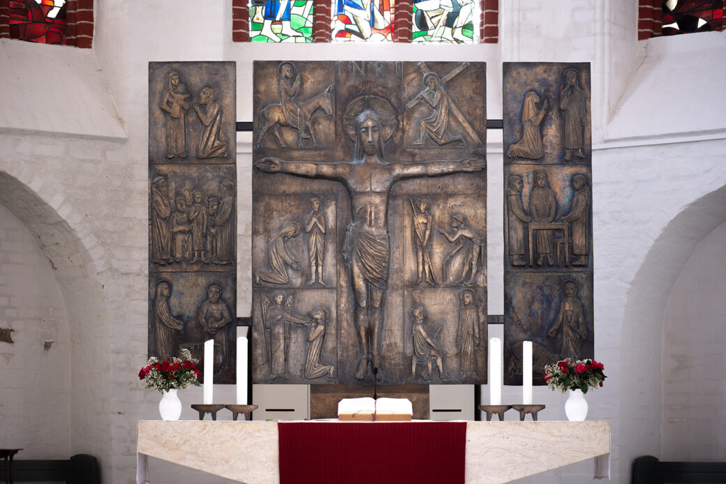 Fritz Fleer: Altar der Marienkirche (Foto: KUNST@SH/Jan Petersen, 2023)