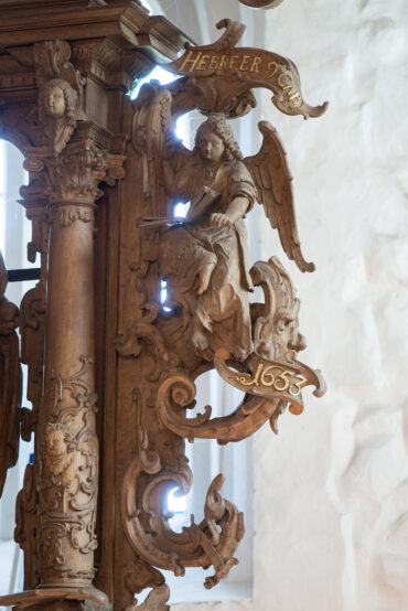 Detail aus dem Altar der Marienkirche in Schönkirchen (Foto: KUNST@SH/Jan Petersen, 2024)