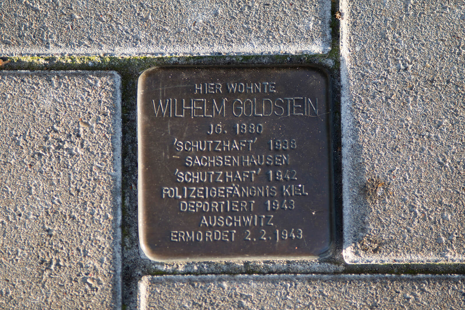 Gunter Demnig: Stolpersteine, (Foto: KUNST@SH/Jan Petersen)