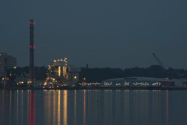 Hans Peter Kuhn: Lichtinstallation am Kieler Ostuferhafen, (Foto: KUNST@SH/Jan Petersen)