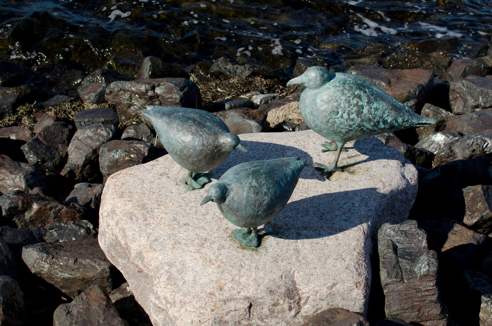 Vogelgruppe am Südstrand, (Foto: KUNST@SH/Jan Petersen)