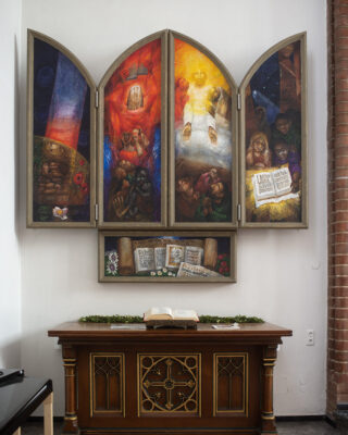 Sieger Köder: Wort-Gottes-Altar in St. Heinrich (Foto: KUNST@SH/Jan Petersen, 2024)
